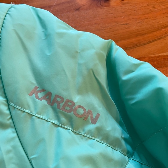 Women's KARBON Mint Green Quilted Jacket, size medium - Picture 2 of 4